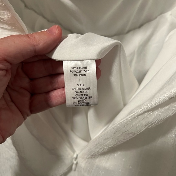 Lena White Bustier Strapless Cocktail Dress Women's Size Large Fully Lined - Picture 15 of 16